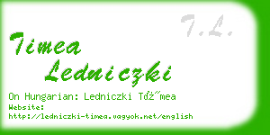 timea ledniczki business card